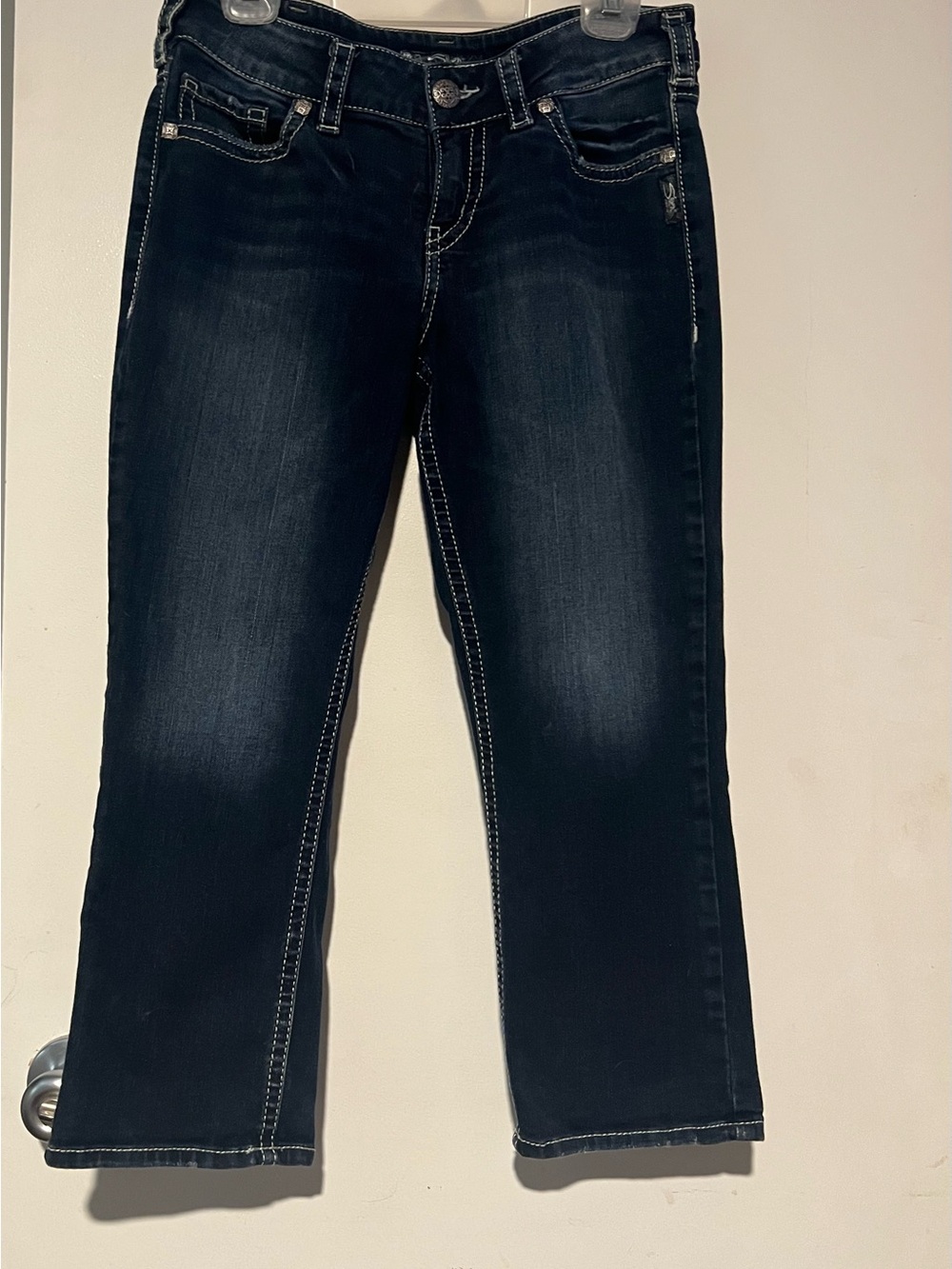 Silver Jeans Women's Dark Blue capris jean